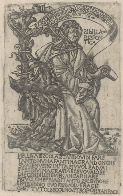 Hellespontinische Sibylle, frühes 15. Jahrhundert von Unbekannt