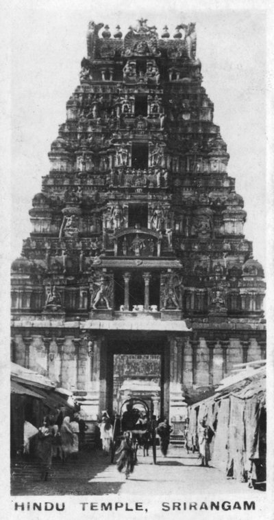 Hindu-Tempel, Srirangam, Indien, um 1925 von Unbekannt
