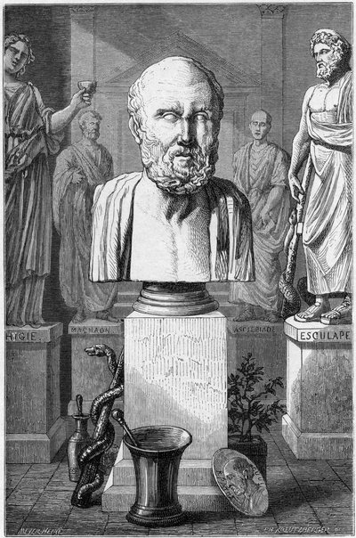 Hippokrates von Kos, antiker griechischer Arzt, 1866 von Unbekannt