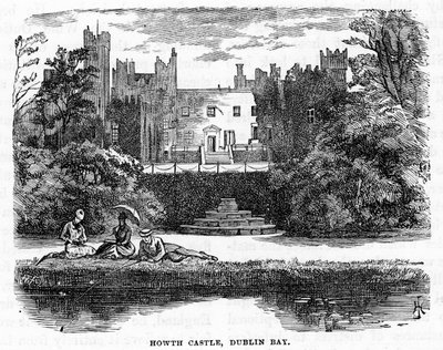 Howth Castle, Dublin Bay, 19. Jahrhundert von Unbekannt