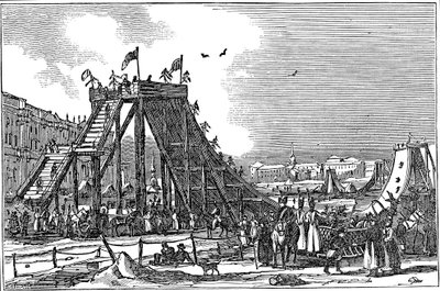 Eisberg, künstliche Schlittenbahn, Russland, 1833 von Unbekannt
