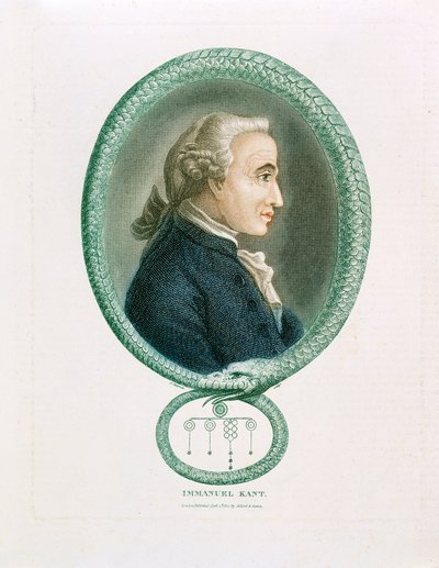 Immanuel Kant, deutscher Philosoph, 1812 von Unbekannt