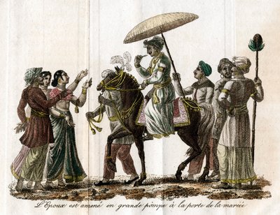 Indische Hochzeitsprozession, 19. Jahrhundert von Unbekannt