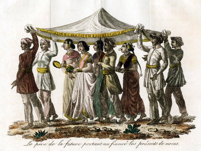 Indische Hochzeitsprozession, 19. Jahrhundert von Unbekannt