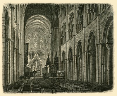 Innenraum der Kathedrale von Chichester, Blick nach Osten, 1898 von Unbekannt