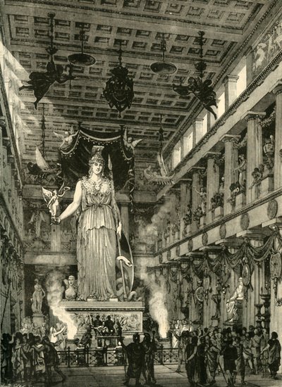 Innenraum des Parthenon, restauriert, 1890 von Unbekannt