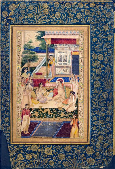 Jahangir und Prinz Khurram mit Nur Jahan, um 1624-1625 von Unbekannt