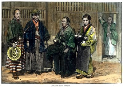 Japanische Begleitoffiziere, 1874 von Unbekannt