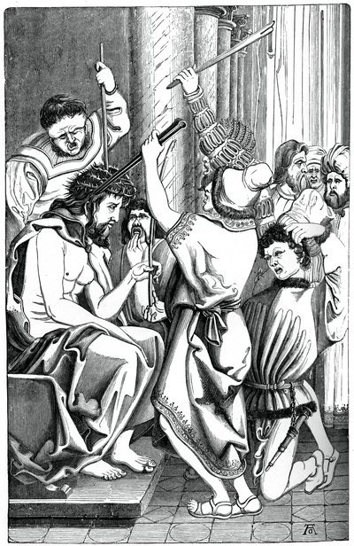 Jesus mit Dornenkrone, 1870 von Unbekannt