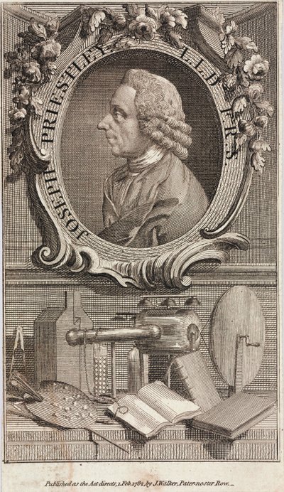 Joseph Priestley, englisch-amerikanischer Theologe und Chemiker von Unbekannt