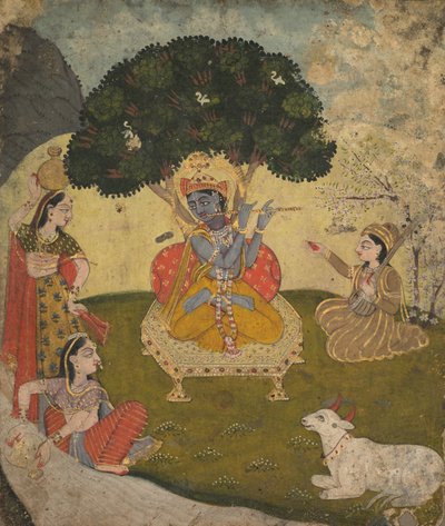 Krishna und Gopis, Mitte 1800er Jahre von Unbekannt