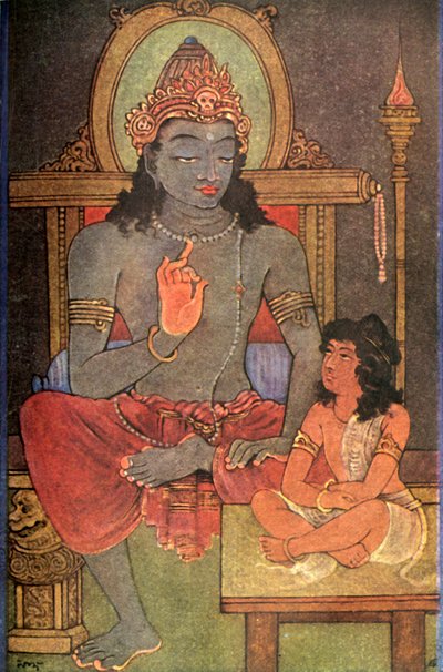Krishna unterweist Arjuna, 1920 von Unbekannt