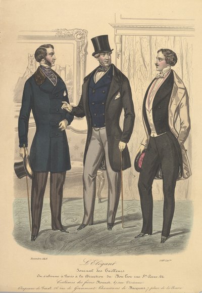 Der Elegante aus Journal des Tailleurs, 1848 von Unbekannt