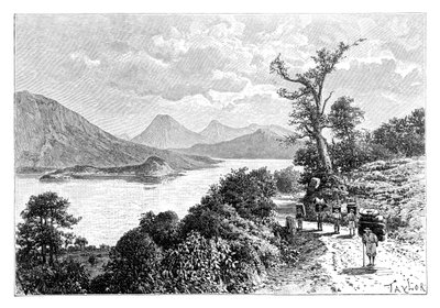 See Atitlan, Guatemala, um 1890 von Unbekannt