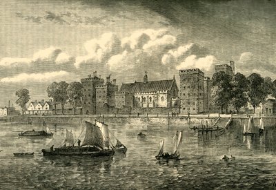 Lambeth Palace vom Fluss aus, 1709, ca. 1878 von Unbekannt