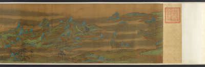 Landschaft in Blau und Grün von Unbekannt