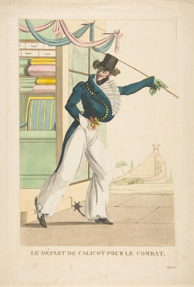 Le Départ de Calicot Pour le Combat, 1817-18 von Unbekannt