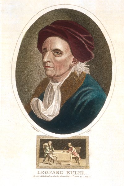 Leonhard Euler 1707-1783, Schweizer Mathematiker, 1801 von Unbekannt