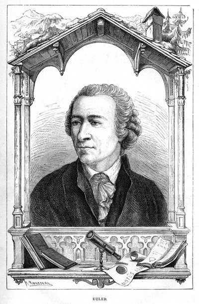 Leonhard Euler 1707-1783, Schweizer Mathematiker, 1874 von Unbekannt