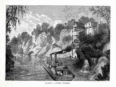Beladen eines Baumwoll-Dampfers, 1877 von Unbekannt
