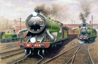 Lokomotive Nr. 444, London & South Western Railway Express von Unbekannt