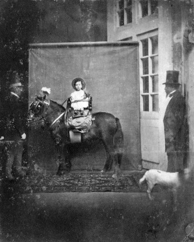 Louis Napoleon, Prinz Imperial, auf einem Pony, ca. 1860-1863 von Unbekannt