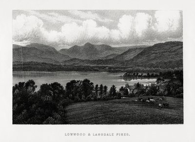 Lowwood und Langdale Pikes, Lake District, Cumbria, 1896 von Unbekannt