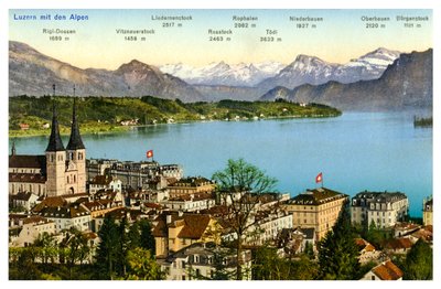 Luzern und die Alpen, Schweiz, 20. Jahrhundert von Unbekannt