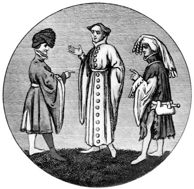 Männliche Kleidung, spätes 14. Jahrhundert, 1910 von Unbekannt
