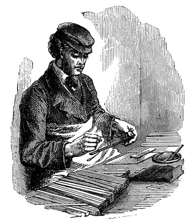 Bleistiftherstellung, 1872 von Unbekannt