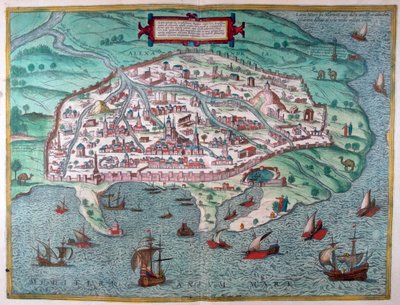 Karte von Alexandria, Ägypten, 17. Jahrhundert von Unbekannt