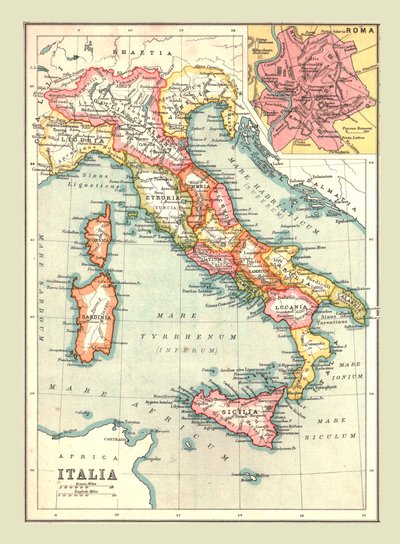 Karte von Italien, 1902 von Unbekannt