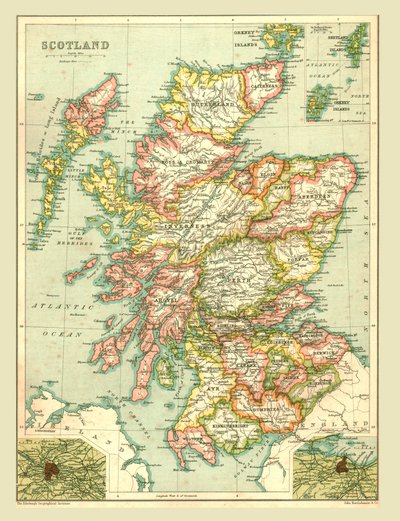 Karte von Schottland, 1902 von Unbekannt