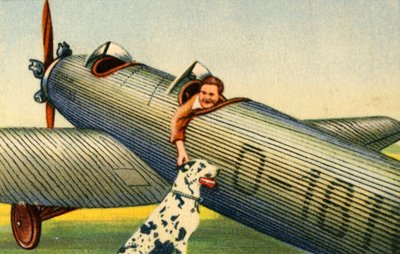 Marga von Etzdorf mit ihrem Flugzeug, 1932 von Unbekannt