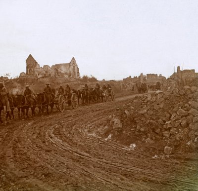 Berittene Soldaten, Somme, Nordfrankreich, 1914-1918 von Unbekannt