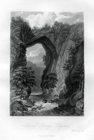 Natural Bridge, Virginia, USA, 1855 von Unbekannt