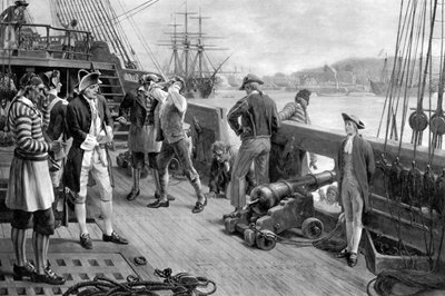 Nelsons erster Einsatz in der Marine, Chatham, 1771 von Unbekannt