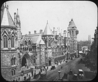 Neue Gerichtsgebäude, London, spätes 19. Jahrhundert von Unbekannt