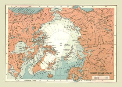 Nordpolarkarte, 1902 von Unbekannt