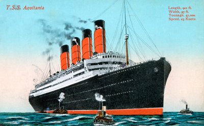 Ozeandampfer RMS Aquitania, 20. Jahrhundert von Unbekannt