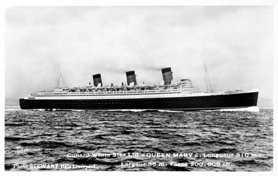 Ozeandampfer RMS Queen Mary, 20. Jahrhundert von Unbekannt