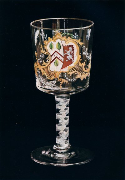Altes englisches Glasgoblet, um 1775 von Unbekannt