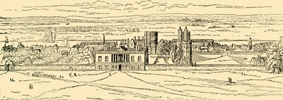 Alte Ansicht des Greenwich-Palastes. Nach Hollar, ca. 1878 von Unbekannt