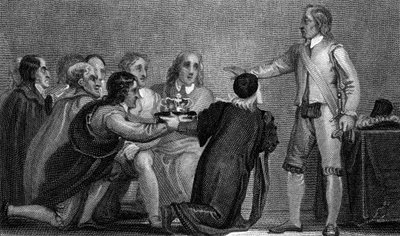 Oliver Cromwell lehnt die Krone ab, 1650er Jahre von Unbekannt