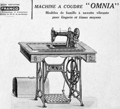 Omnia Nähmaschinen Werbung, 20. Jahrhundert von Unbekannt