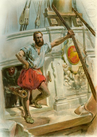 Einer von Drakes Männern, 1588, ca. 1890-1893 von Unbekannt