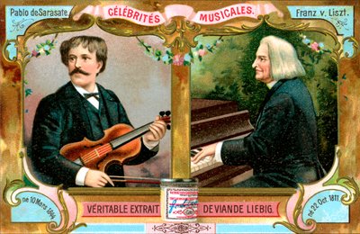 Pablo de Sarasate und Franz Liszt, ca. 1900 von Unbekannt