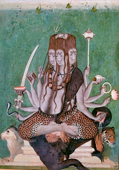 Gemälde des Gottes Siva mit Attributen von Unbekannt