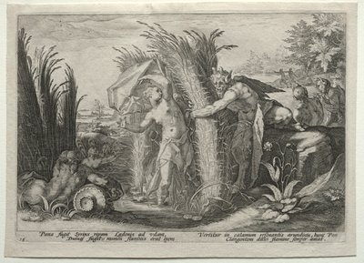 Pan verfolgt Syrinx, ca. 1589 von Unbekannt