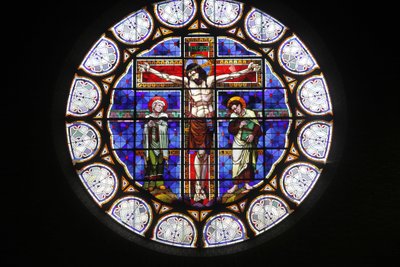 Paris, Frankreich. Kirche Notre-Dame-du-Rosaire. Glasfenster, Paris, Frankreich von Unbekannt